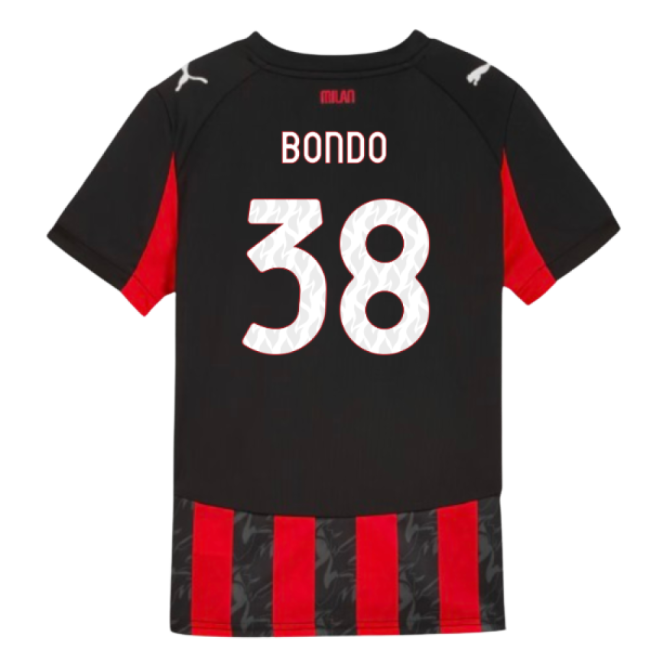 2025-2026 AC Milan Home Shirt (Kids) (Bondo 38)