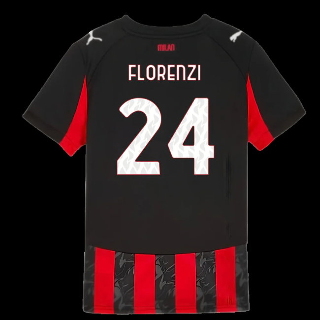 2025-2026 AC Milan Home Shirt (Kids) (Florenzi 24)