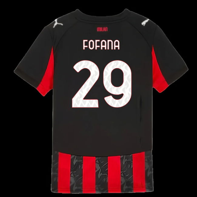2025-2026 AC Milan Home Shirt (Kids) (Fofana 29)