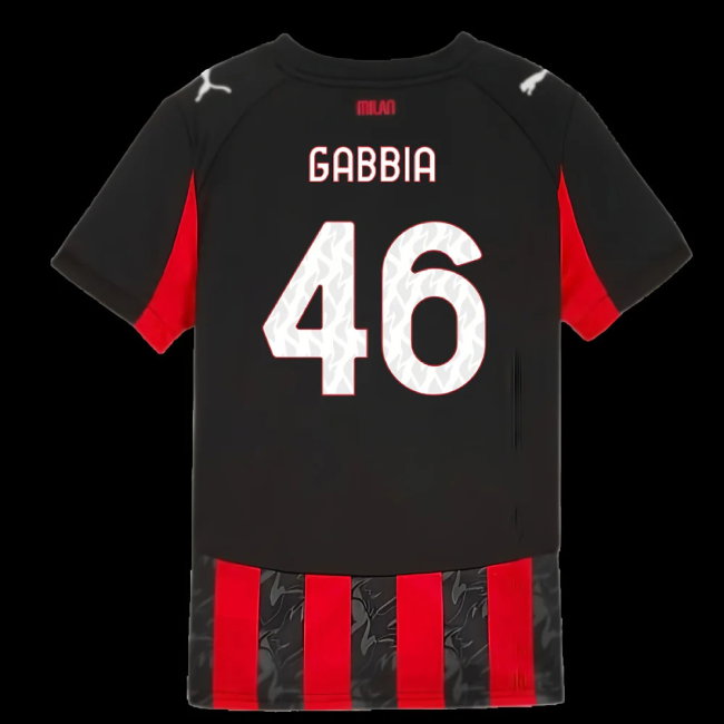 2025-2026 AC Milan Home Shirt (Kids) (Gabbia 46)