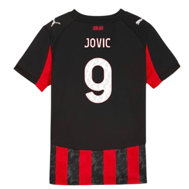 2025-2026 AC Milan Home Shirt (Kids) (Jovic 9)