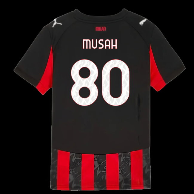 2025-2026 AC Milan Home Shirt (Kids) (Musah 80)
