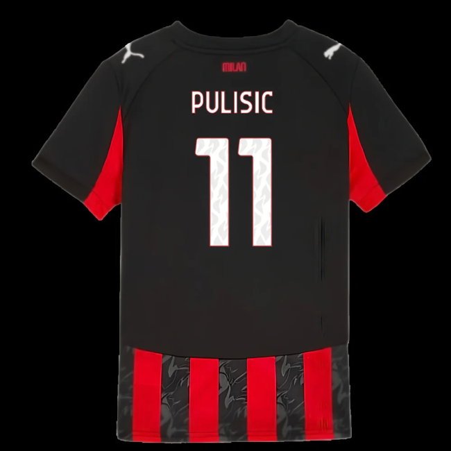 2025-2026 AC Milan Home Shirt (Kids) (Pulisic 11)