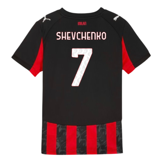 2025-2026 AC Milan Home Shirt (Kids) (Shevchenko 7)