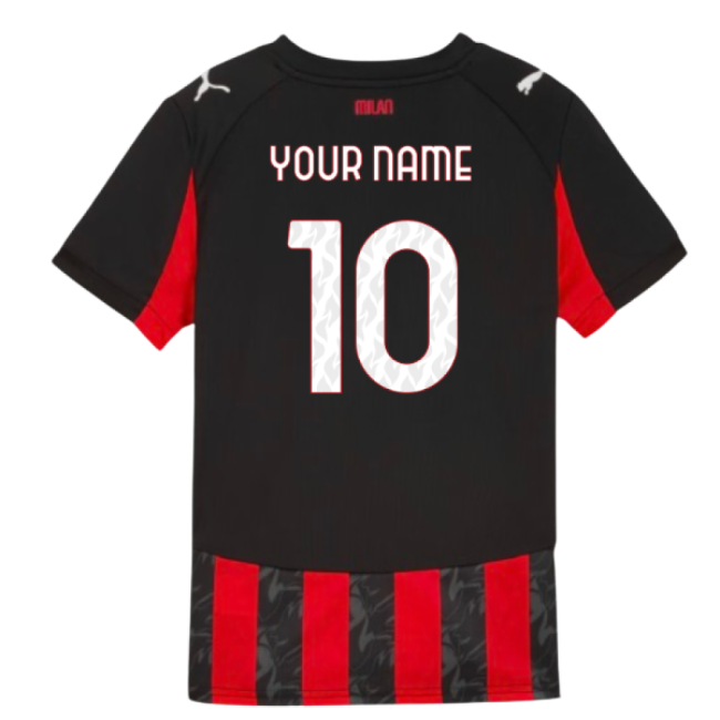 2025-2026 AC Milan Home Shirt (Kids) (Your Name)