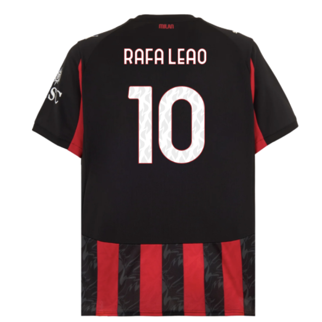 2025-2026 AC Milan Home Shirt (Rafa Leao 10)