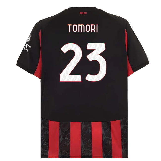 2025-2026 AC Milan Home Shirt (Tomori 23)