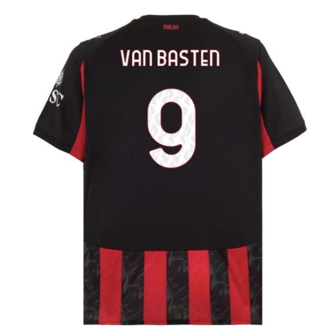 2025-2026 AC Milan Home Shirt (Van Basten 9)
