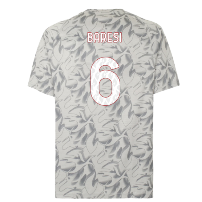 2025-2026 AC Milan Warm Up Jersey (Smokey Gray) (Baresi 6)