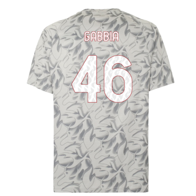2025-2026 AC Milan Warm Up Jersey (Smokey Gray) (Gabbia 46)