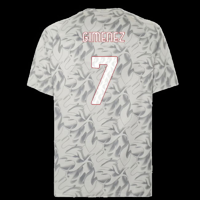 2025-2026 AC Milan Warm Up Jersey (Smokey Gray) (Gimenez 7)