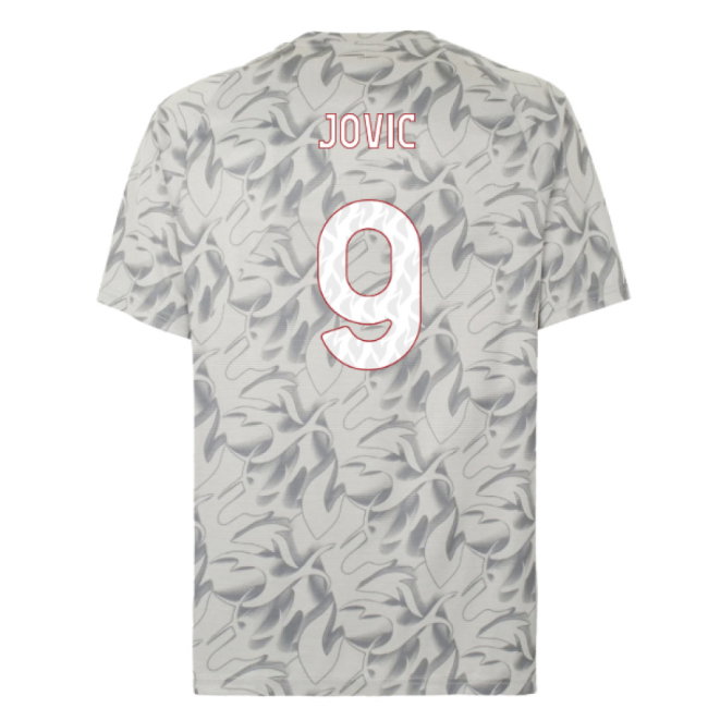 2025-2026 AC Milan Warm Up Jersey (Smokey Gray) (Jovic 9)