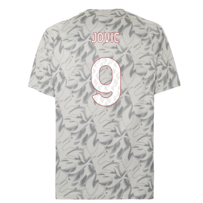2025-2026 AC Milan Warm Up Jersey (Smokey Gray) (Jovic 9)