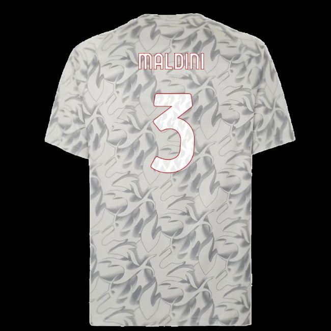 2025-2026 AC Milan Warm Up Jersey (Smokey Gray) (Maldini 3)