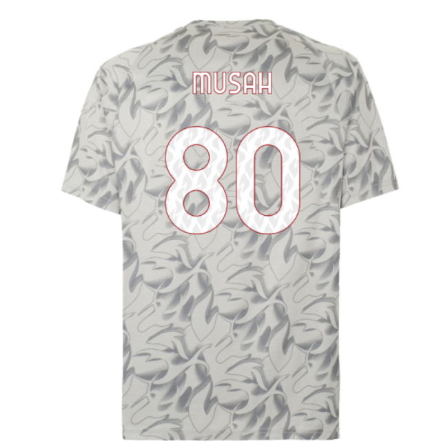 2025-2026 AC Milan Warm Up Jersey (Smokey Gray) (Musah 80)