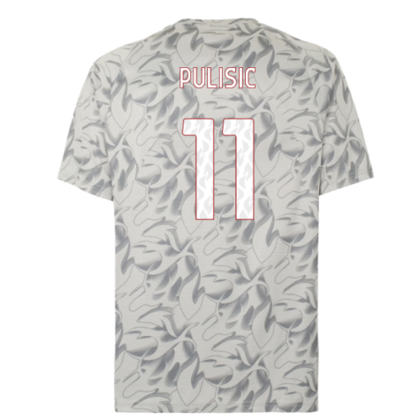 2025-2026 AC Milan Warm Up Jersey (Smokey Gray) (Pulisic 11)