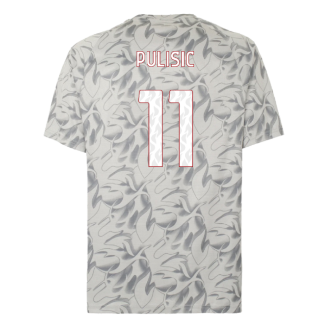 2025-2026 AC Milan Warm Up Jersey (Smokey Gray) (Pulisic 11)