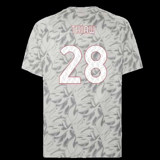 2025-2026 AC Milan Warm Up Jersey (Smokey Gray) (Thiaw 28)