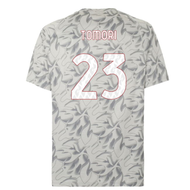 2025-2026 AC Milan Warm Up Jersey (Smokey Gray) (Tomori 23)
