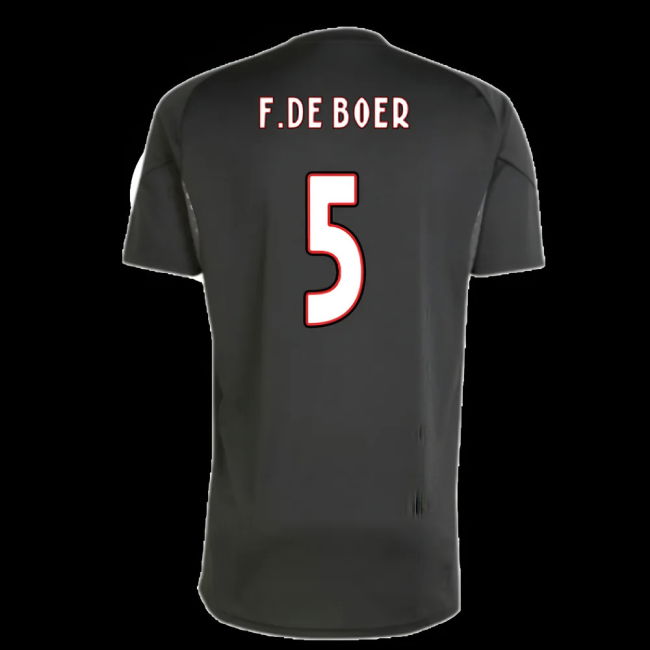 2025-2026 Ajax Training Shirt (Black) (F.De Boer 5)