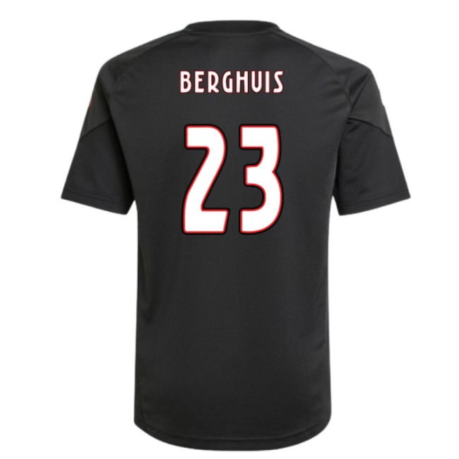 2025-2026 Ajax Training Shirt (Black) - Kids (Berghuis 23)