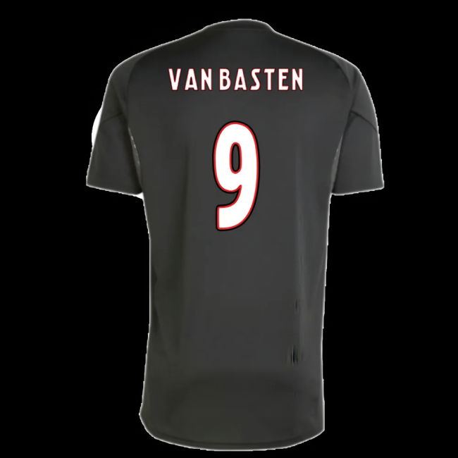 2025-2026 Ajax Training Shirt (Black) (Van Basten 9)
