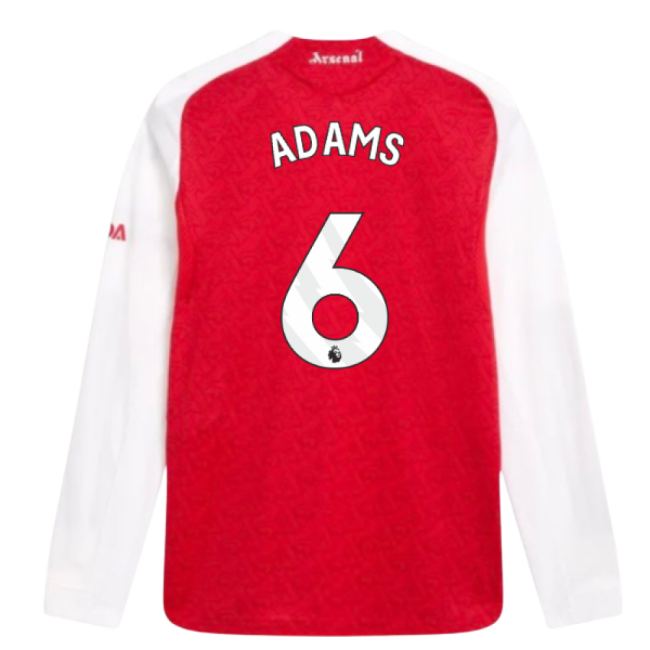 2025-2026 Arsenal Authentic Long Sleeve Home Shirt (Adams 6)