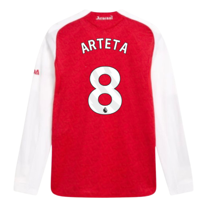 2025-2026 Arsenal Authentic Long Sleeve Home Shirt (Arteta 8)