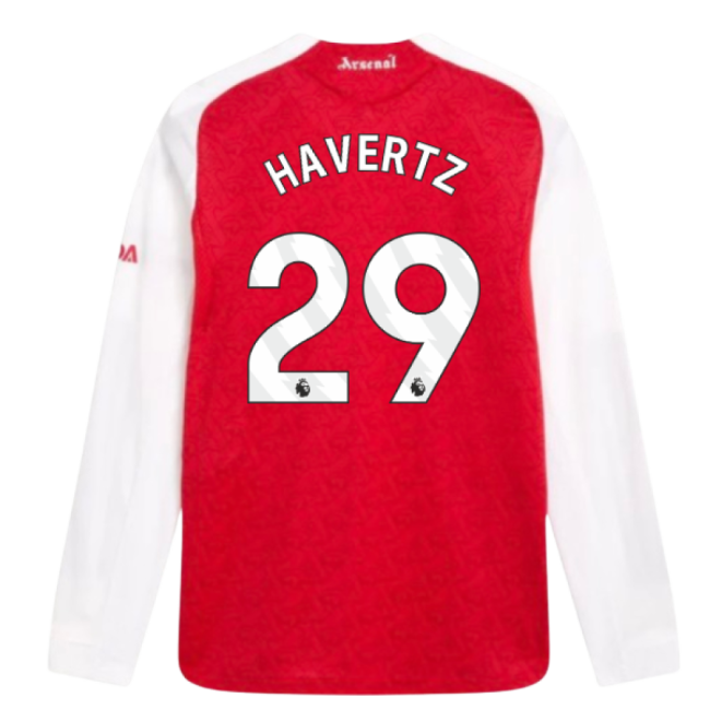 2025-2026 Arsenal Authentic Long Sleeve Home Shirt (Havertz 29)