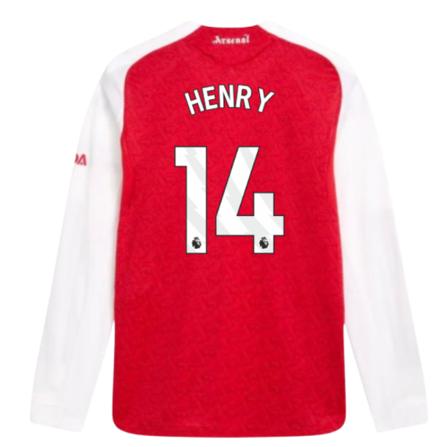 2025-2026 Arsenal Authentic Long Sleeve Home Shirt (Henry 14)