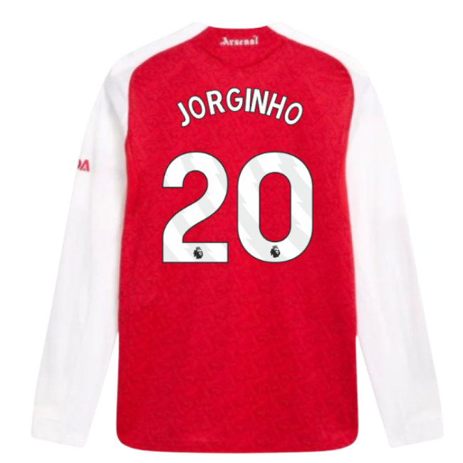 2025-2026 Arsenal Authentic Long Sleeve Home Shirt (Jorginho 20)