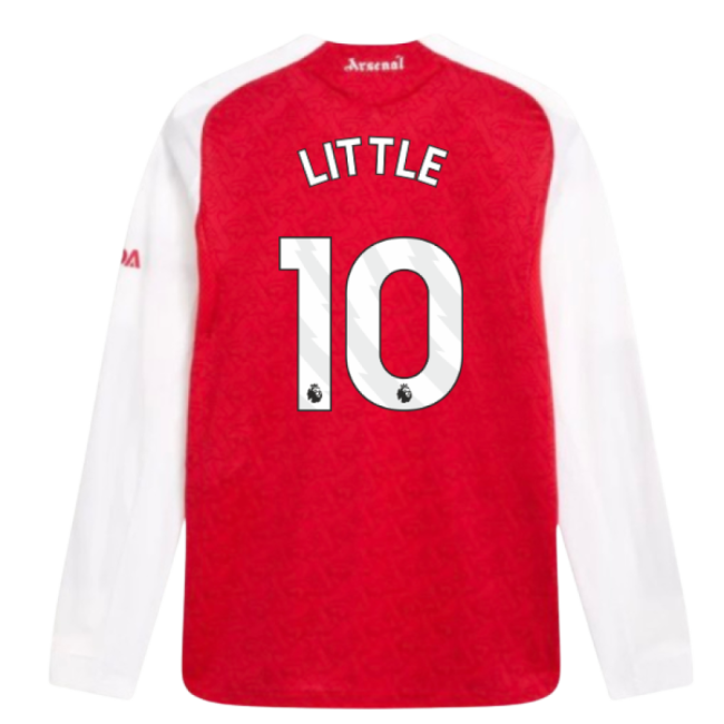 2025-2026 Arsenal Authentic Long Sleeve Home Shirt (Little 10)