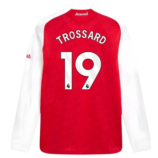 2025-2026 Arsenal Authentic Long Sleeve Home Shirt (Trossard 19)