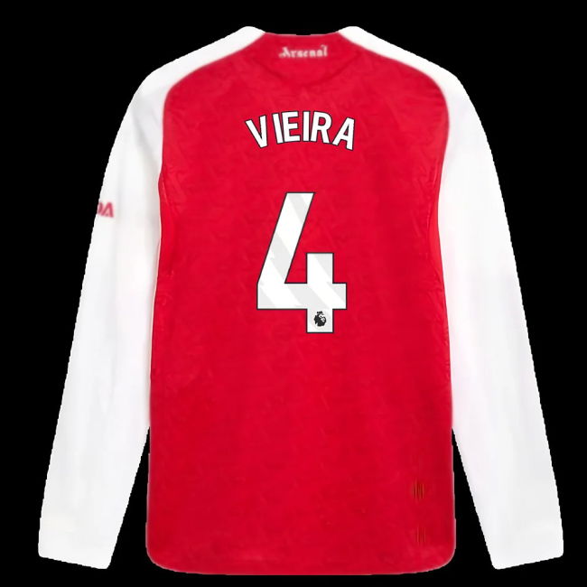 2025-2026 Arsenal Authentic Long Sleeve Home Shirt (Vieira 4)