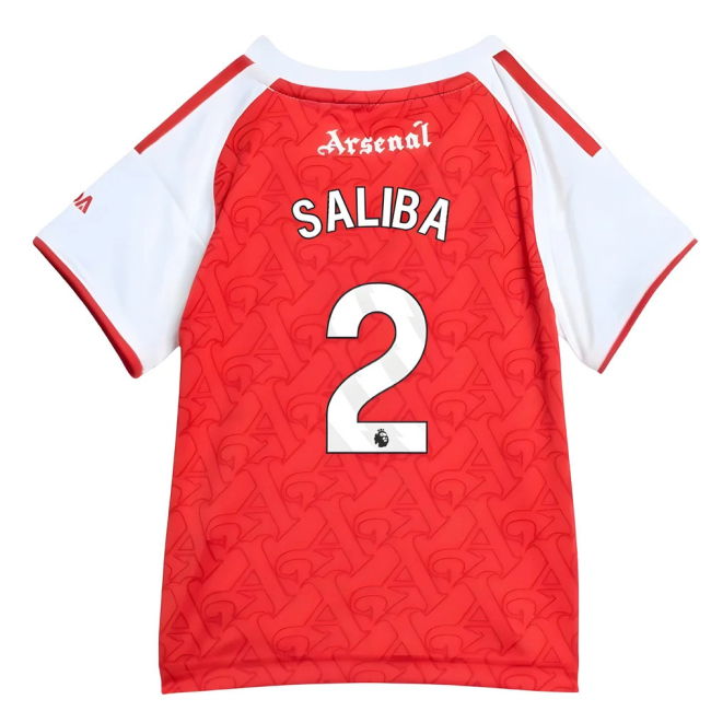 2025-2026 Arsenal Home Baby Kit (Saliba 2)