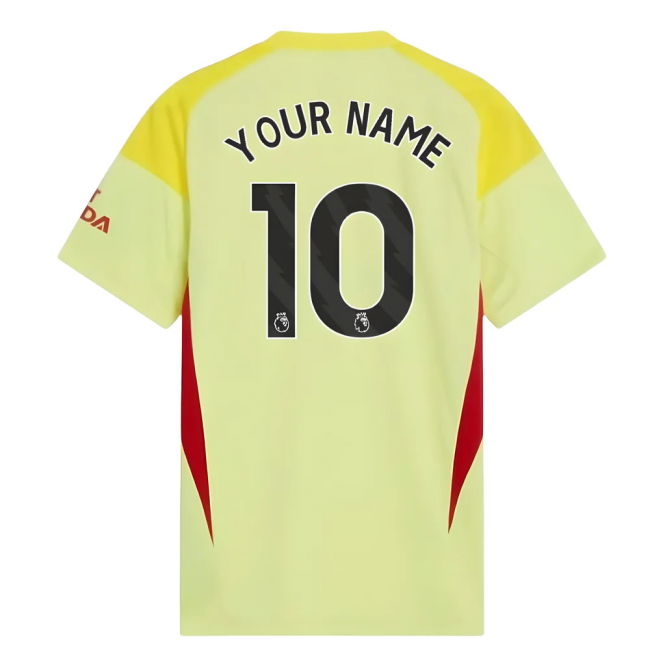 2025-2026 Arsenal Home Goalkeeper Shirt (Yellow) (Your Name)