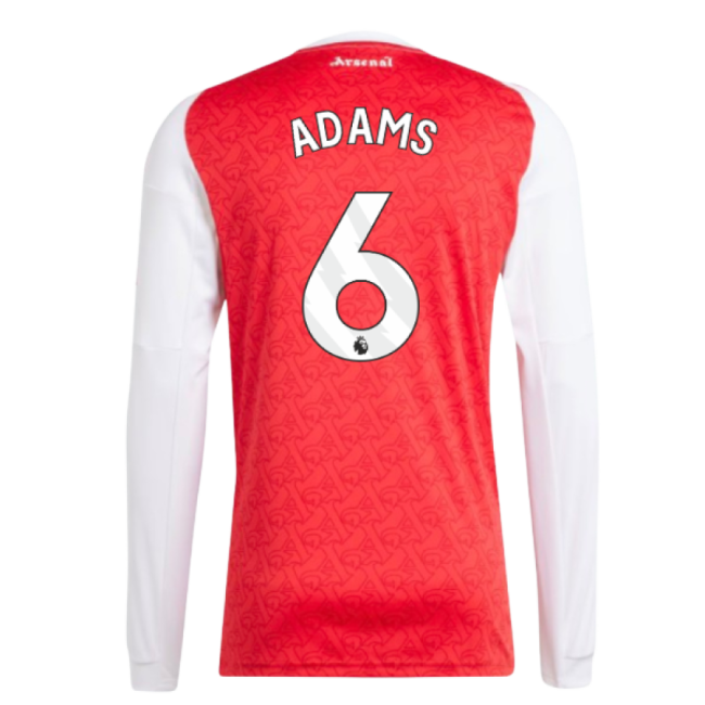 2025-2026 Arsenal Long Sleeve Home Shirt (Adams 6)