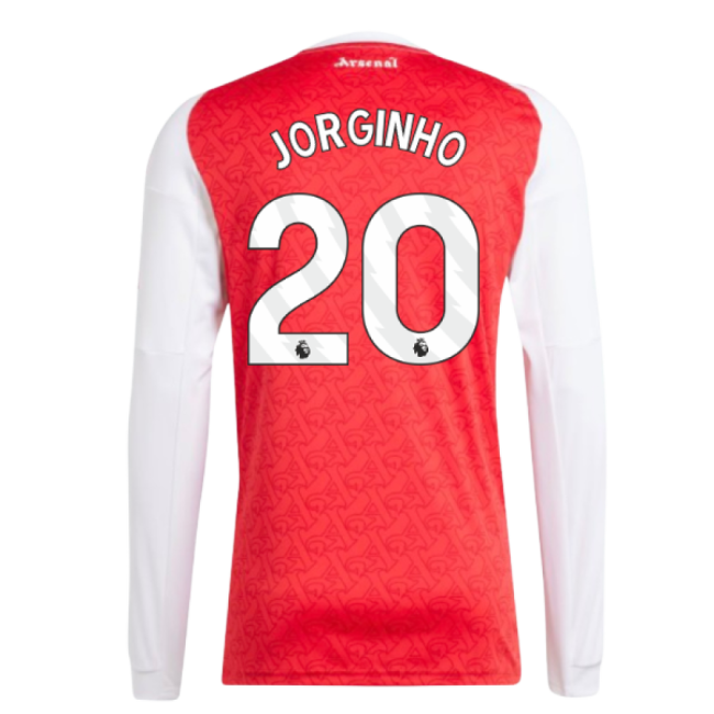2025-2026 Arsenal Long Sleeve Home Shirt (Jorginho 20)
