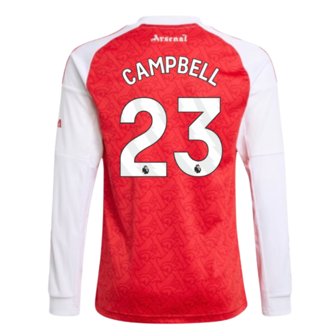 2025-2026 Arsenal Long Sleeve Home Shirt (Kids) (Campbell 23)