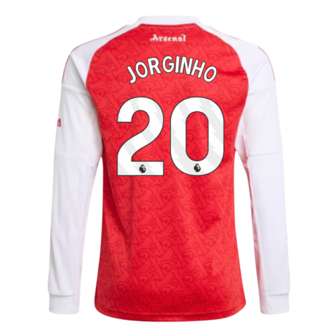 2025-2026 Arsenal Long Sleeve Home Shirt (Kids) (Jorginho 20)
