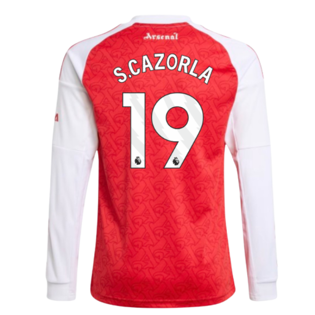 2025-2026 Arsenal Long Sleeve Home Shirt (Kids) (S.Cazorla 19)