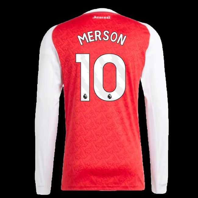 2025-2026 Arsenal Long Sleeve Home Shirt (Merson 10)