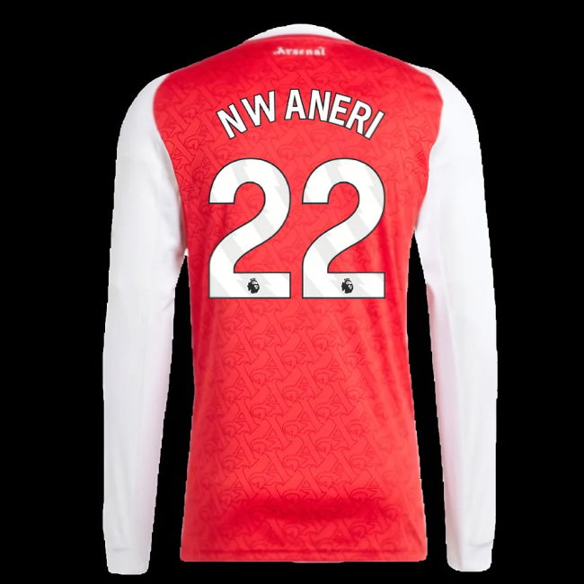 2025-2026 Arsenal Long Sleeve Home Shirt (Nwaneri 22)