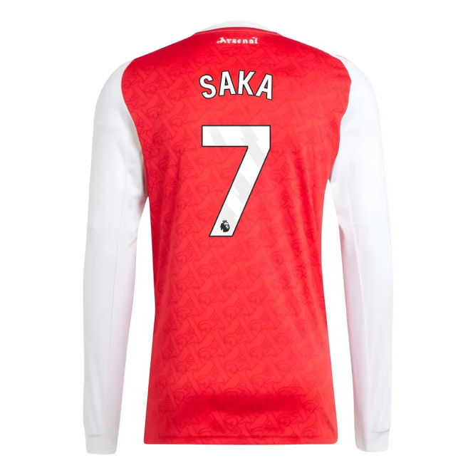 2025-2026 Arsenal Long Sleeve Home Shirt (Saka 7)