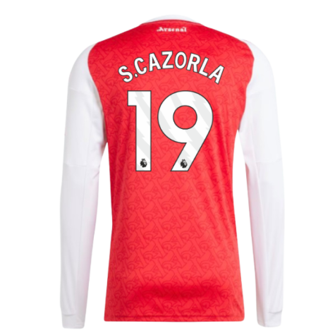2025-2026 Arsenal Long Sleeve Home Shirt (S.Cazorla 19)