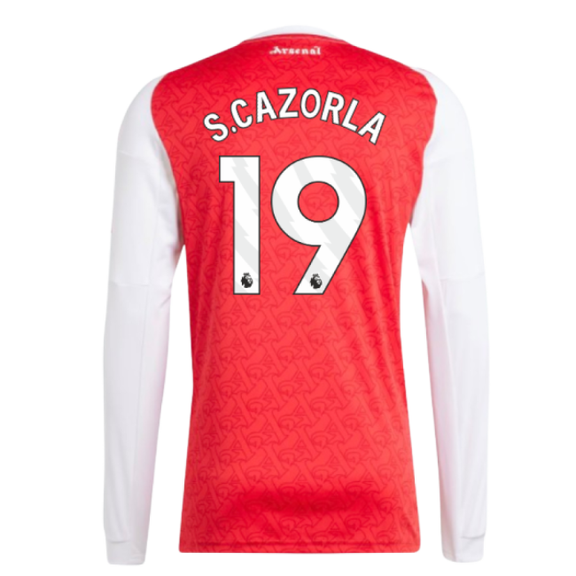 2025-2026 Arsenal Long Sleeve Home Shirt (S.Cazorla 19)