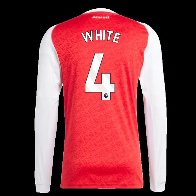 2025-2026 Arsenal Long Sleeve Home Shirt (White 4)