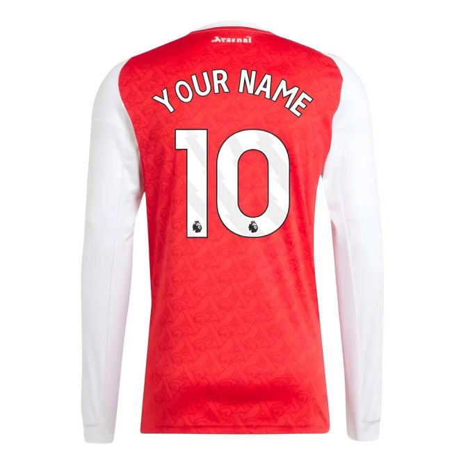 2025-2026 Arsenal Long Sleeve Home Shirt (Your Name)