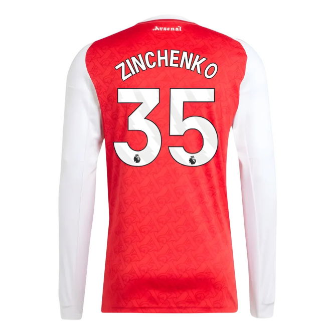 2025-2026 Arsenal Long Sleeve Home Shirt (Zinchenko 35)