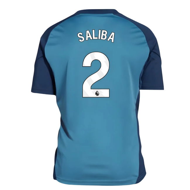 2025-2026 Arsenal Training Shirt (Blanch Blue) - Kids (Saliba 2)